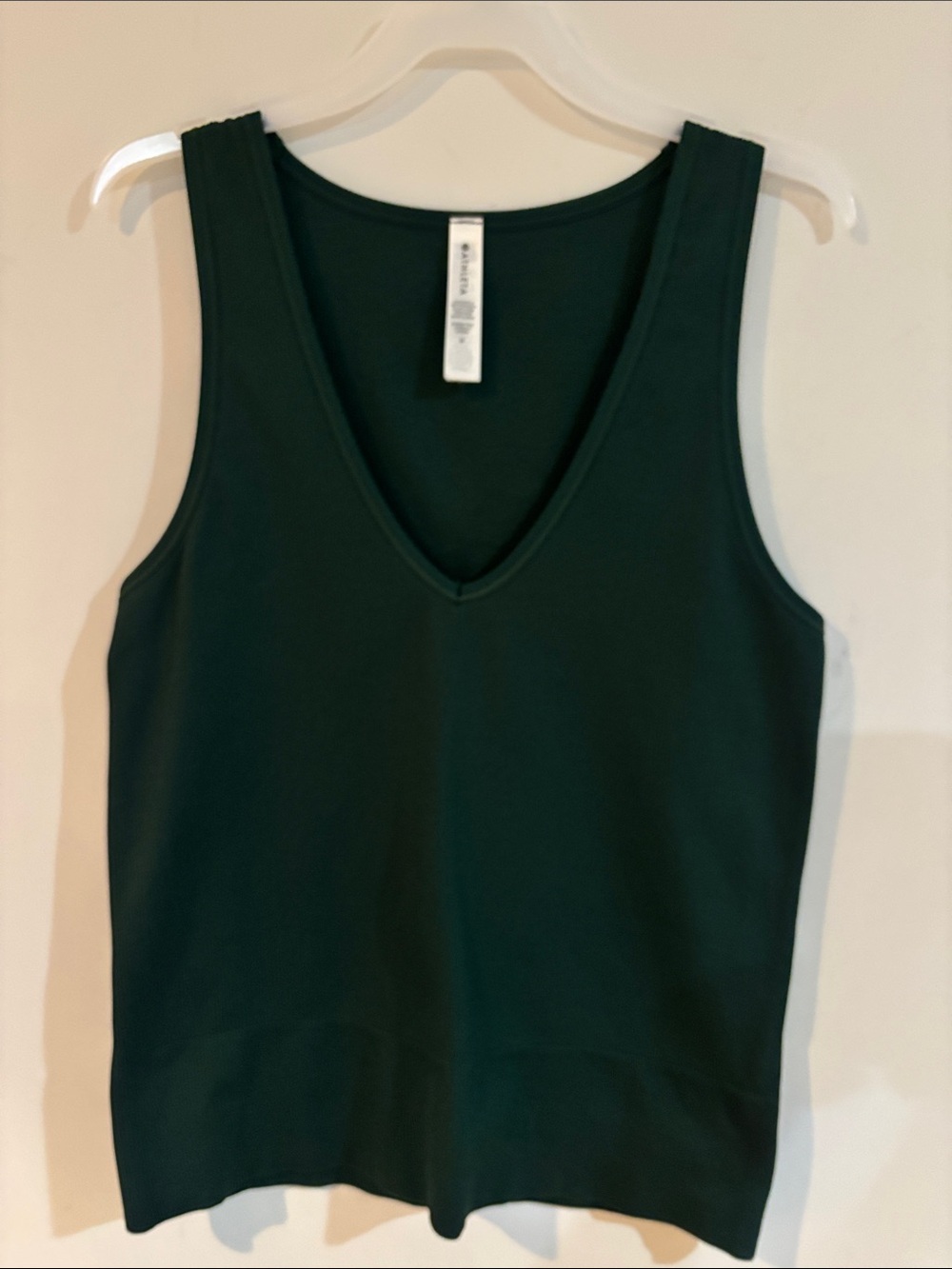 Athleta Deep Green V-Neck Tank Top
